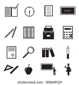 School education icon set