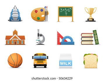  School And Education Icon Set