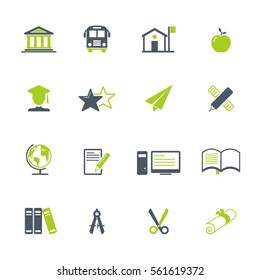 School and education icon set