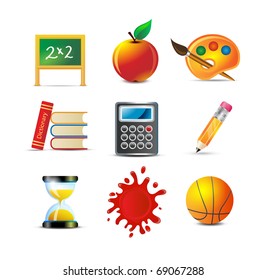 School And Education Icon Set