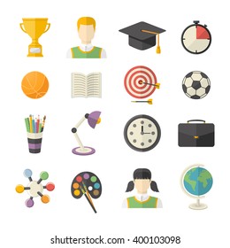 School and Education Icon set.Vector education Icon set