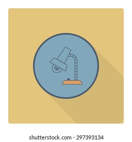 School and Education Icon - Table Lamp. Vector. Flat design style