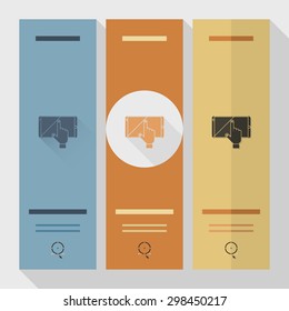 School and Education Icon - Tablet PC. Vector Illustration. Flat design style