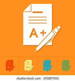 School and Education Icon. Vector Illustration. Flat design style