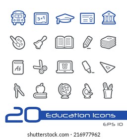 School & Education Icons // Line Series