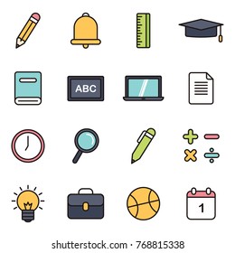 School and Education Icons Related. 16 School And Education Vector Icons