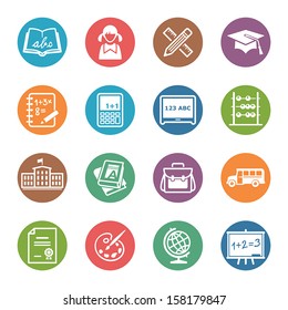 School and Education Icons Set 1 - Dot Series