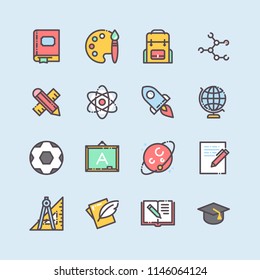 School and Education Icons set