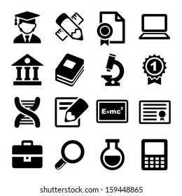 School and education icons set