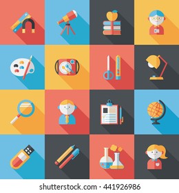 School and education icons set