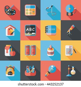 School and education icons set