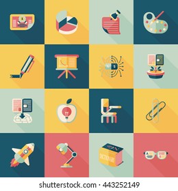 School and education icons set