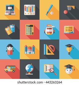 School and education icons set