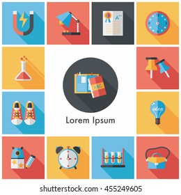School and education icons set
