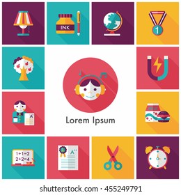 School and education icons set