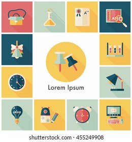 School and education icons set