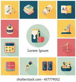 School and education icons set