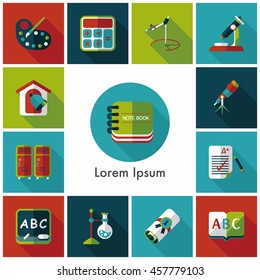 School and education icons set