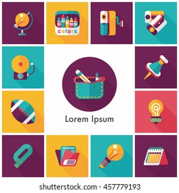 School and education icons set