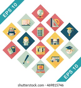 School and education icons set