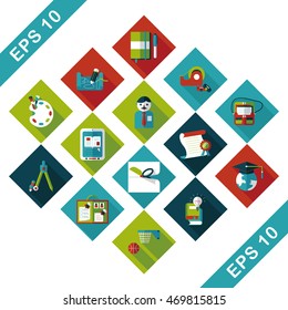 School and education icons set