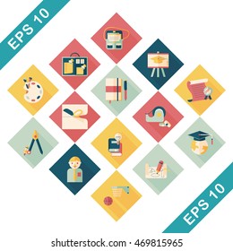 School and education icons set