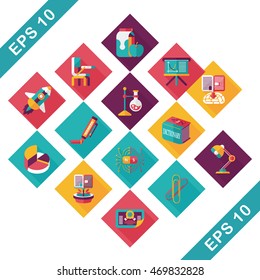 School and education icons set