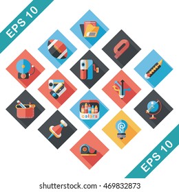School and education icons set