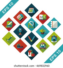 School and education icons set