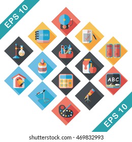School and education icons set