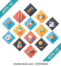School and education icons set