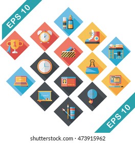 School and education icons set