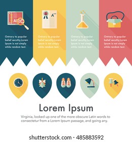 School and education icons set