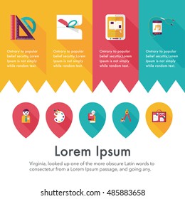 School and education icons set