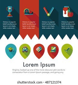 School and education icons set