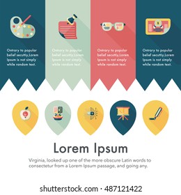 School and education icons set