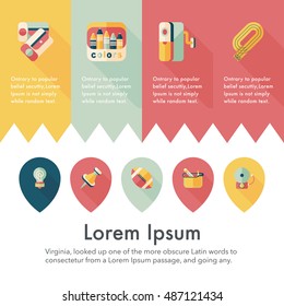 School and education icons set
