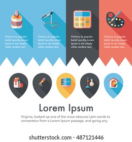 School and education icons set