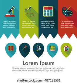 School and education icons set