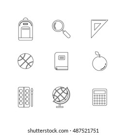 School and Education Icons set