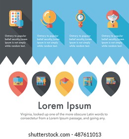 School and education icons set