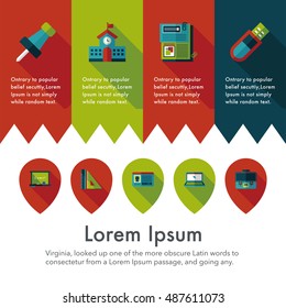 School and education icons set