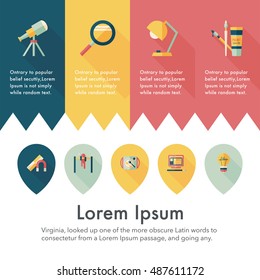 School and education icons set