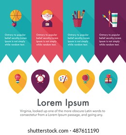 School and education icons set