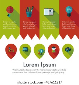 School and education icons set