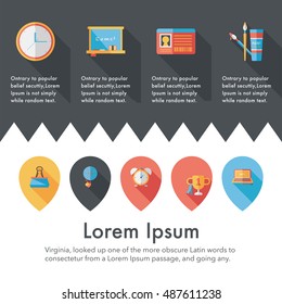 School and education icons set