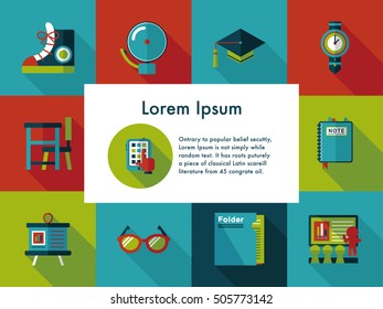 School and education icons set
