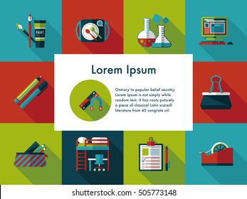 School and education icons set