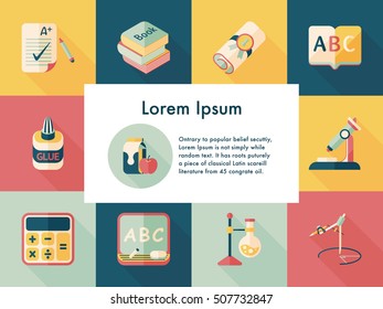 School and education icons set