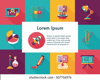School and education icons set